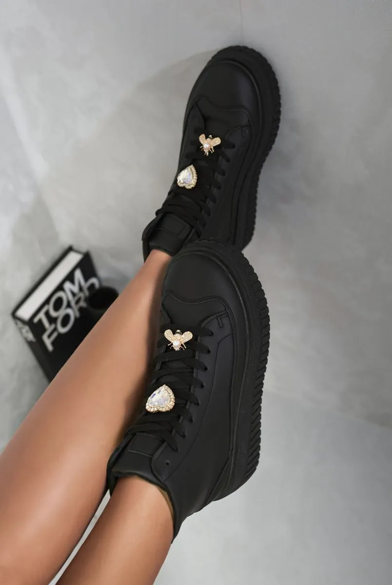 Lace Up High Top Platform Trainers with Decorative Details sold by Beagle Boutique product image thumbnail 3