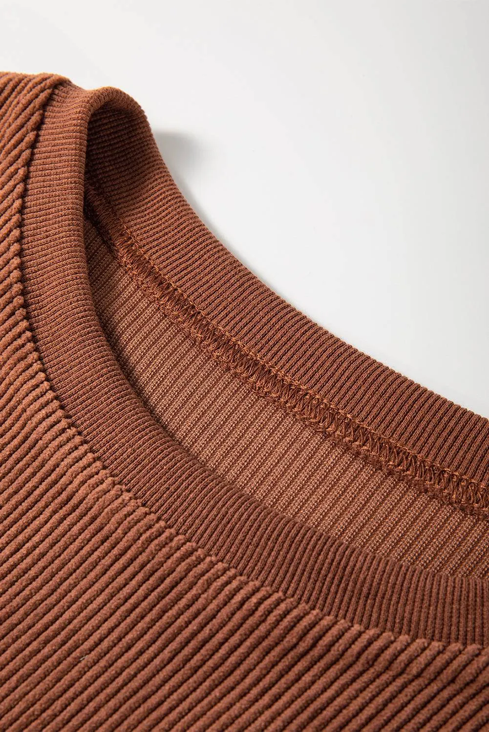 Chestnut Ribbed Corduroy Oversized Sweatshirt sold by Beagle Boutique product image thumbnail 3