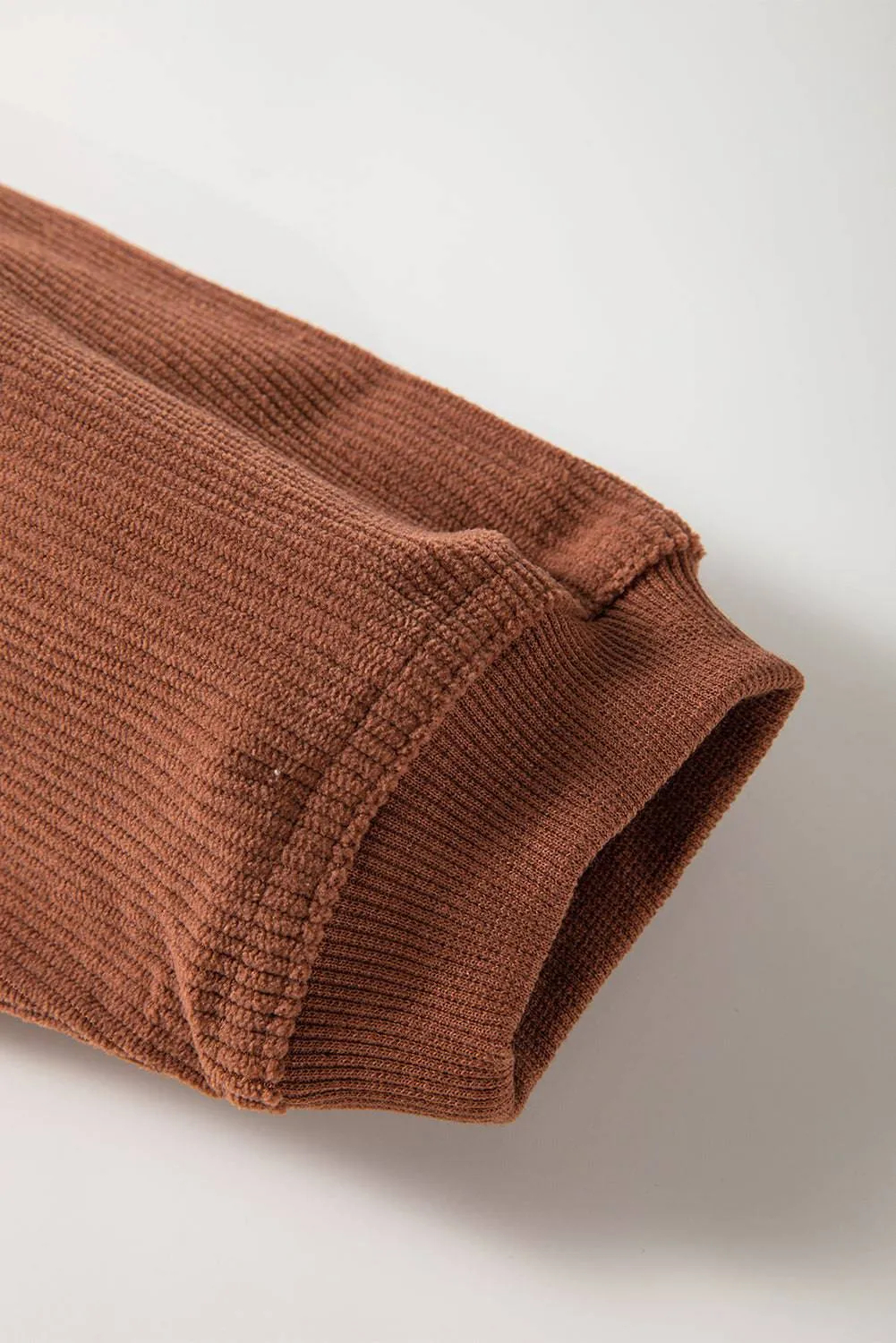 Chestnut Ribbed Corduroy Oversized Sweatshirt sold by Beagle Boutique product image thumbnail 5