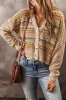 Khaki Buttoned V Neck Cropped Cardigan sold by Beagle Boutique