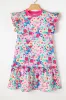 Multicolour Floral Print Flutter Sleeve Ruffled Mini Dress sold by Beagle Boutique
