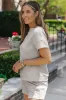 Gray 2pcs Solid Textured Drawstring Shorts Set sold by Beagle Boutique