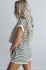 White Stripe Contrast Edge Tee and Shorts Co-ord Set sold by Beagle Boutique