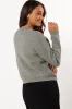 Philippine Grey Ribbed Knit Bow Front Buttoned Cardigan sold by Beagle Boutique