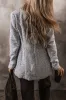 Light Grey Lapel Collar Long Jacket with Pockete sold by Beagle Boutique