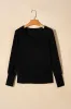 Mineral Red Ribbed Bishop Sleeve Round Neck Top sold by Beagle Boutique