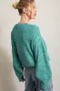 Light Grey Cable Knit Sleeve Drop Shoulder Sweater sold by Beagle Boutique