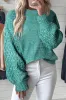 Light Grey Cable Knit Sleeve Drop Shoulder Sweater sold by Beagle Boutique