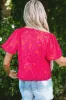 Rose Leopard Printed Puff Sleeve Top sold by Beagle Boutique