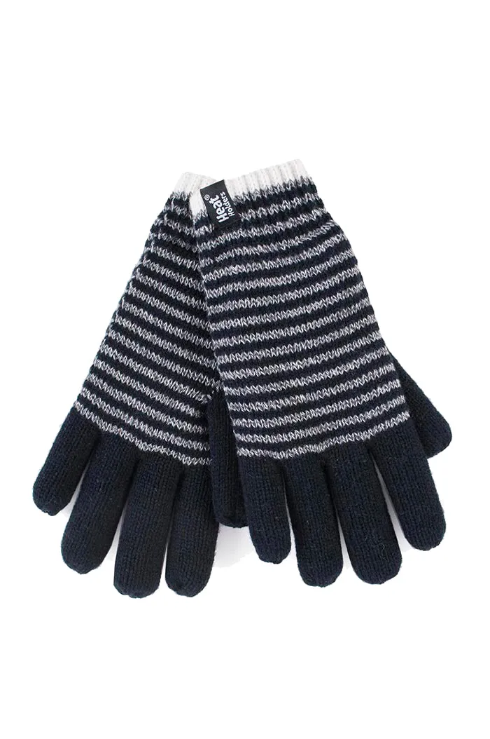 Womens Striped Fleece Lined Thermal Gloves sold by Beagle Boutique