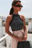 Black High Neck Sleeveless Diamante Bodysuit sold by Beagle Boutique