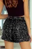 Black Sequin Straight Leg High Waist Casual Shorts sold by Beagle Boutique