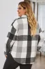 Gray Plus Size Checkered Button-Up Shacket sold by Beagle Boutique