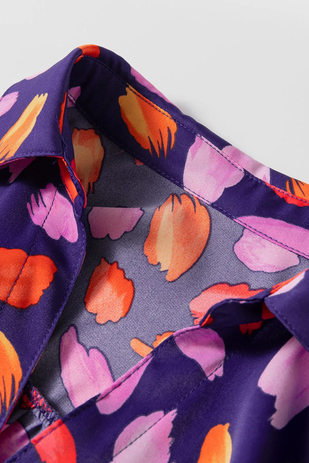 Blue Petal Collared Tiered Flowy Long Dress sold by Beagle Boutique product image thumbnail 5