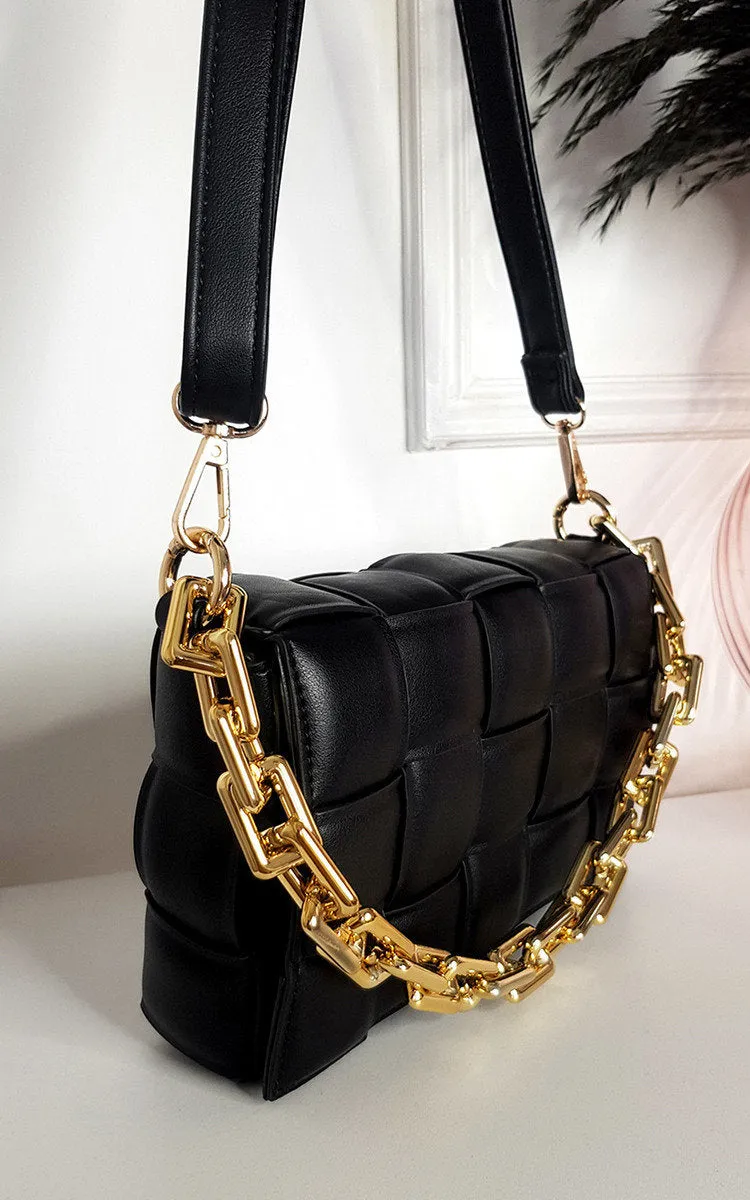 Padded Shoulder Bag with Chain Detail sold by Beagle Boutique product image thumbnail 2