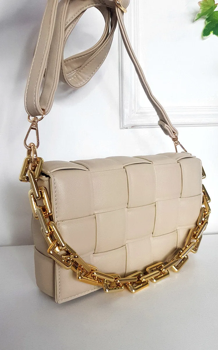 Padded Shoulder Bag with Chain Detail sold by Beagle Boutique product image thumbnail 4