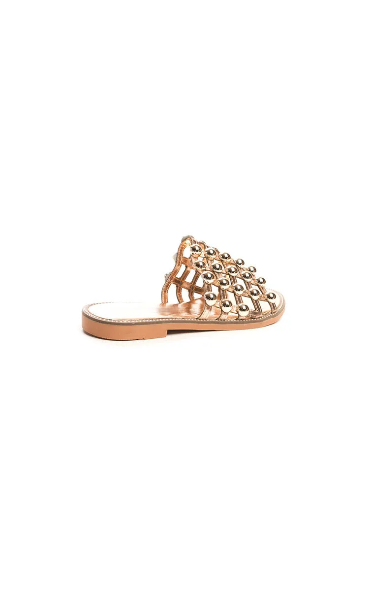 Studded Caged Open Toe Sandals sold by Beagle Boutique product image thumbnail 5