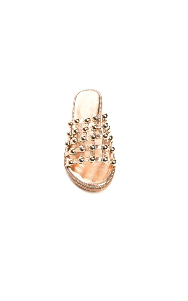 Studded Caged Open Toe Sandals sold by Beagle Boutique product image thumbnail 4