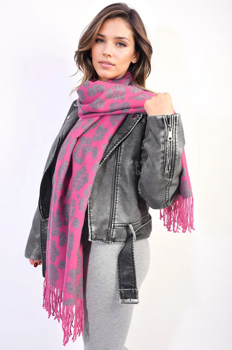 Animal Print Scarf with Tassel sold by Beagle Boutique product image thumbnail 3