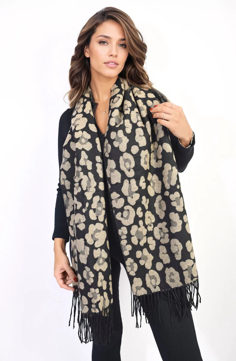 Animal Print Scarf with Tassel sold by Beagle Boutique product image thumbnail 4
