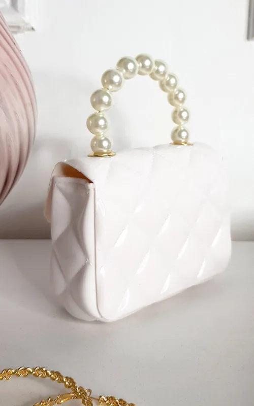 Fold Over bag with Pearl Handle made by Moda