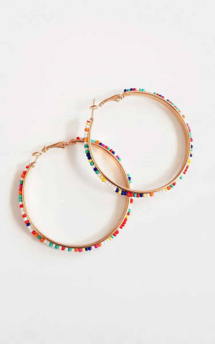 Beaded Hoop Earrings sold by Beagle Boutique product image thumbnail 3