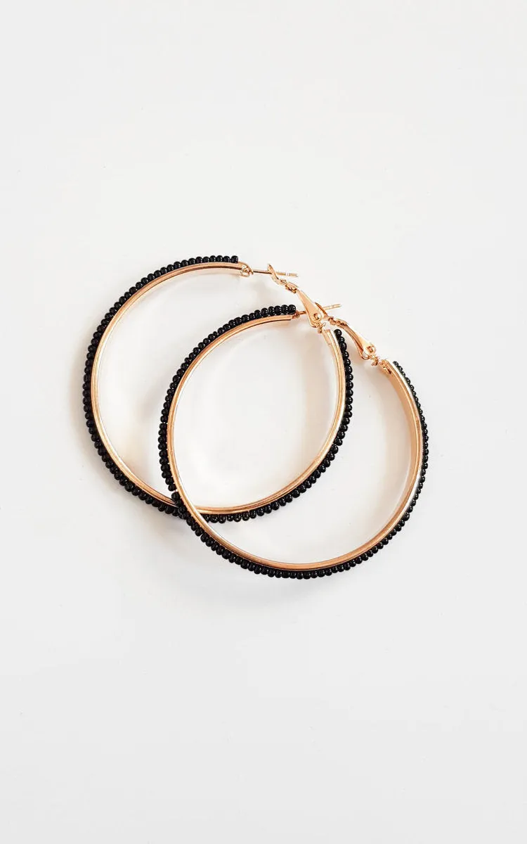 Beaded Hoop Earrings sold by Beagle Boutique