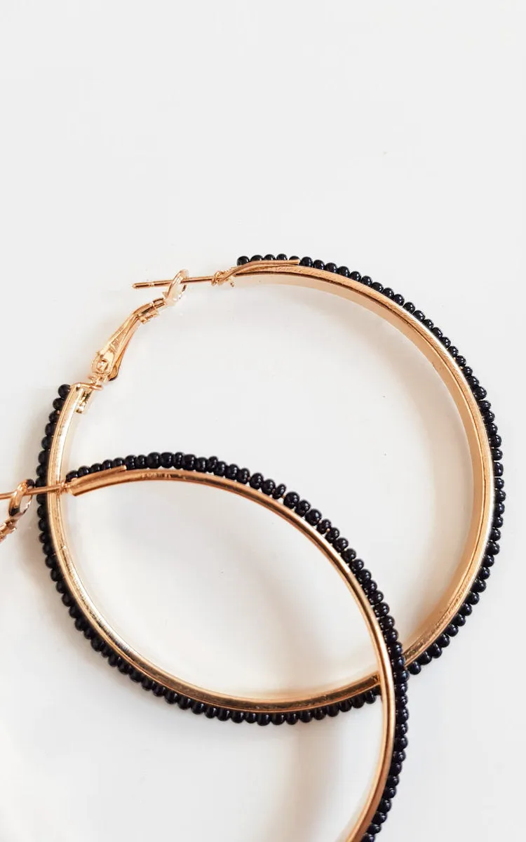 Beaded Hoop Earrings sold by Beagle Boutique product image thumbnail 2