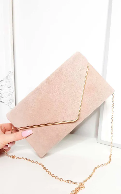 Faux Suede Envelope Clutch Bag sold by Beagle Boutique