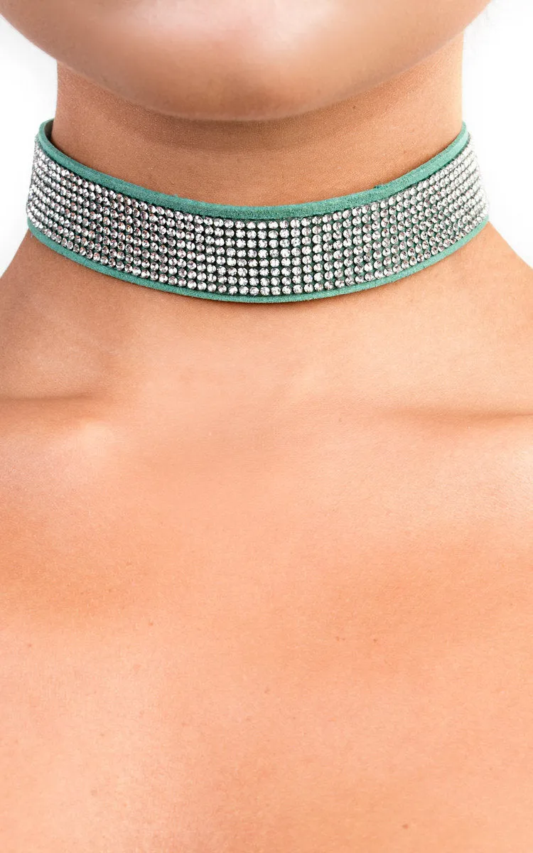 Suede Diamante Choker sold by Beagle Boutique product image thumbnail 4