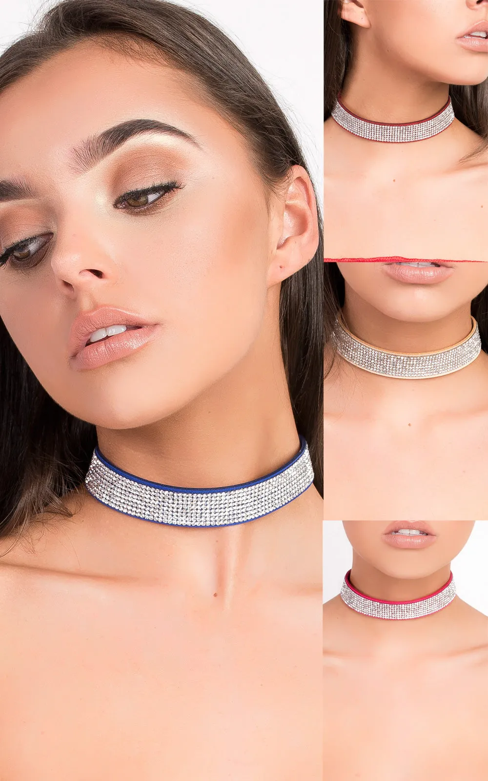 Suede Diamante Choker sold by Beagle Boutique product image thumbnail 3
