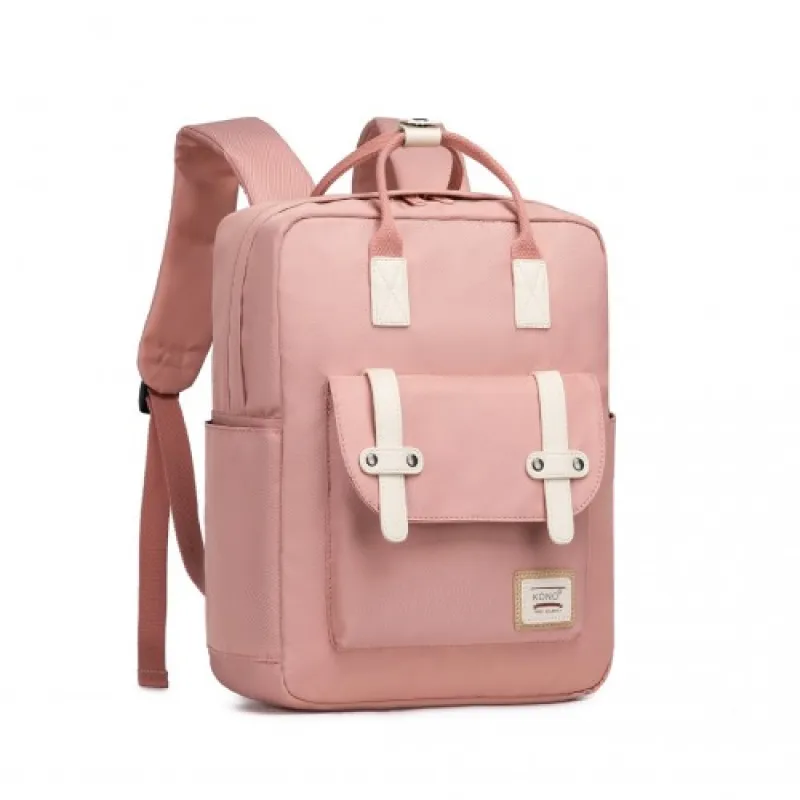 EB2211 - Kono Casual Daypack Lightweight Backpack Travel Bag - Pink sold by Beagle Boutique