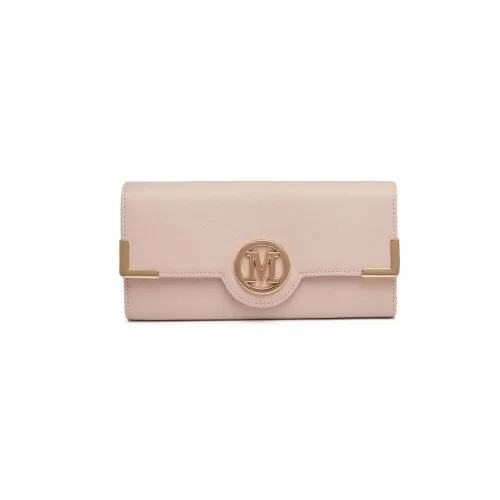 LP2022 - Miss Lulu Leather Look Classic Long Purse - Pink sold by Beagle Boutique product image thumbnail 2