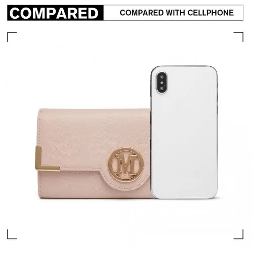 LP2022 - Miss Lulu Leather Look Classic Long Purse - Pink sold by Beagle Boutique product image thumbnail 5