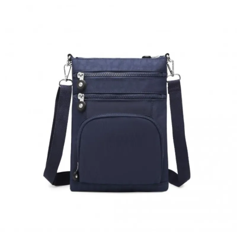 EB2228 - Kono Casual Multi Pocket RFID Blocking Cross body Bag - Navy sold by Beagle Boutique