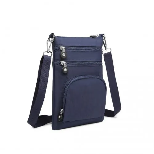 EB2228 - Kono Casual Multi Pocket RFID Blocking Cross body Bag - Navy sold by Beagle Boutique product image thumbnail 2