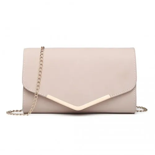 LH1756 - Miss Lulu Leather Look Envelope Clutch Bag - Pink sold by Beagle Boutique product image thumbnail 2