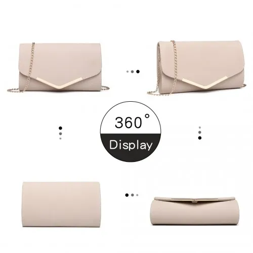 LH1756 - Miss Lulu Leather Look Envelope Clutch Bag - Pink sold by Beagle Boutique product image thumbnail 3