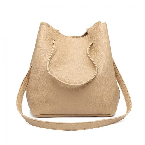 LB1937 - MISS LULU 4 PIECE SET SHOULDER TOTE HANDBAG - BEIGE sold by Beagle Boutique product image thumbnail 2
