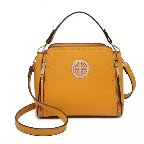 LB2126 - Miss Lulu Leather Look Practical Crossbody Bag - Yellow sold by Beagle Boutique product image thumbnail 2