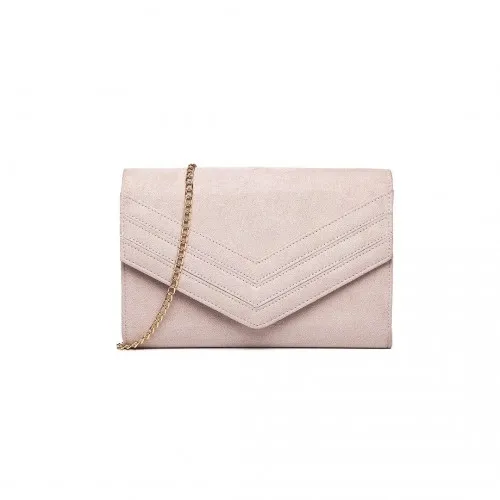 LP1963 - MISS LULU CHEVRON ENVELOPE CLUTCH BAG - PINK sold by Beagle Boutique product image thumbnail 2