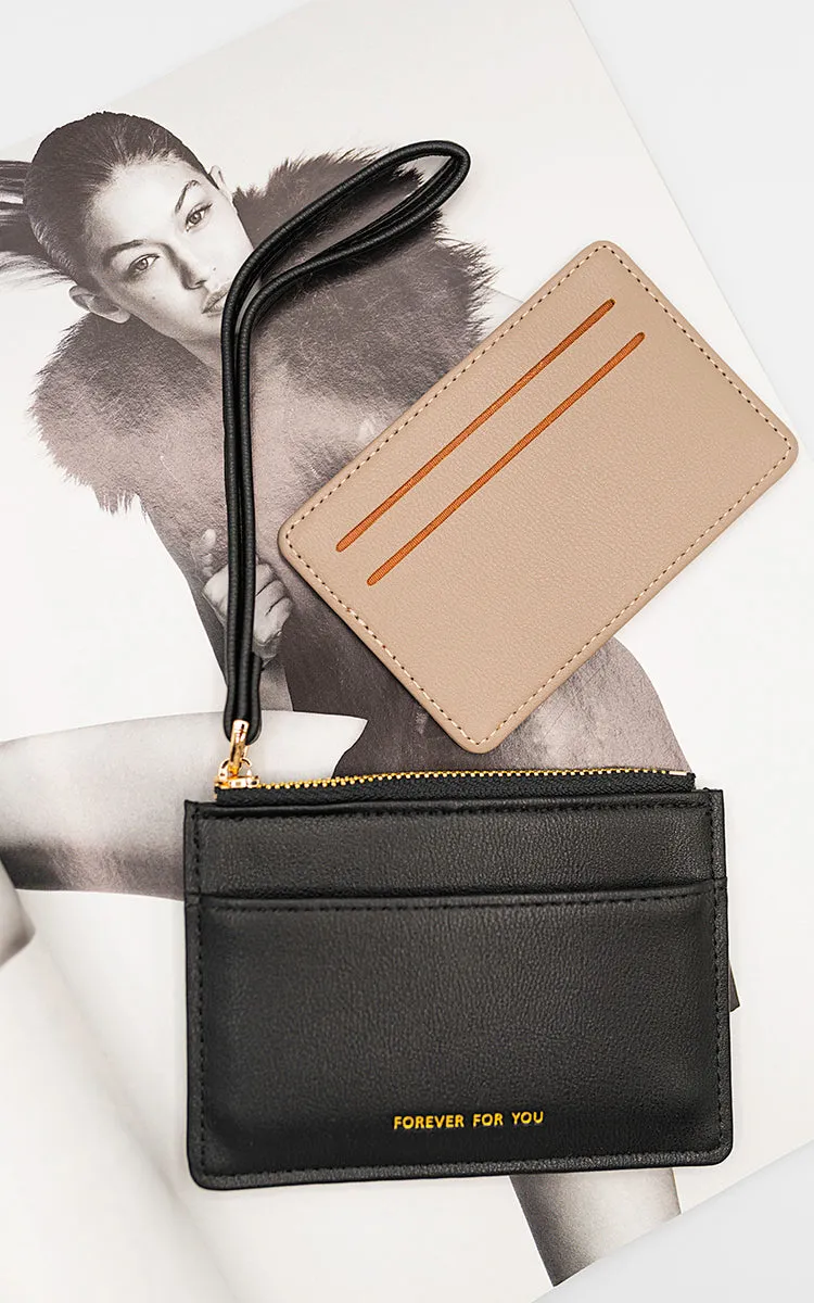 Faux Leather Side Zip Card Holder sold by Beagle Boutique