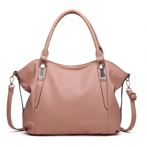 S1716 - Miss Lulu Soft Leather Elegant Simple Shoulder Bag - Nude sold by Beagle Boutique product image thumbnail 2