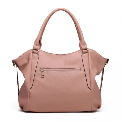 S1716 - Miss Lulu Soft Leather Elegant Simple Shoulder Bag - Nude sold by Beagle Boutique product image thumbnail 3