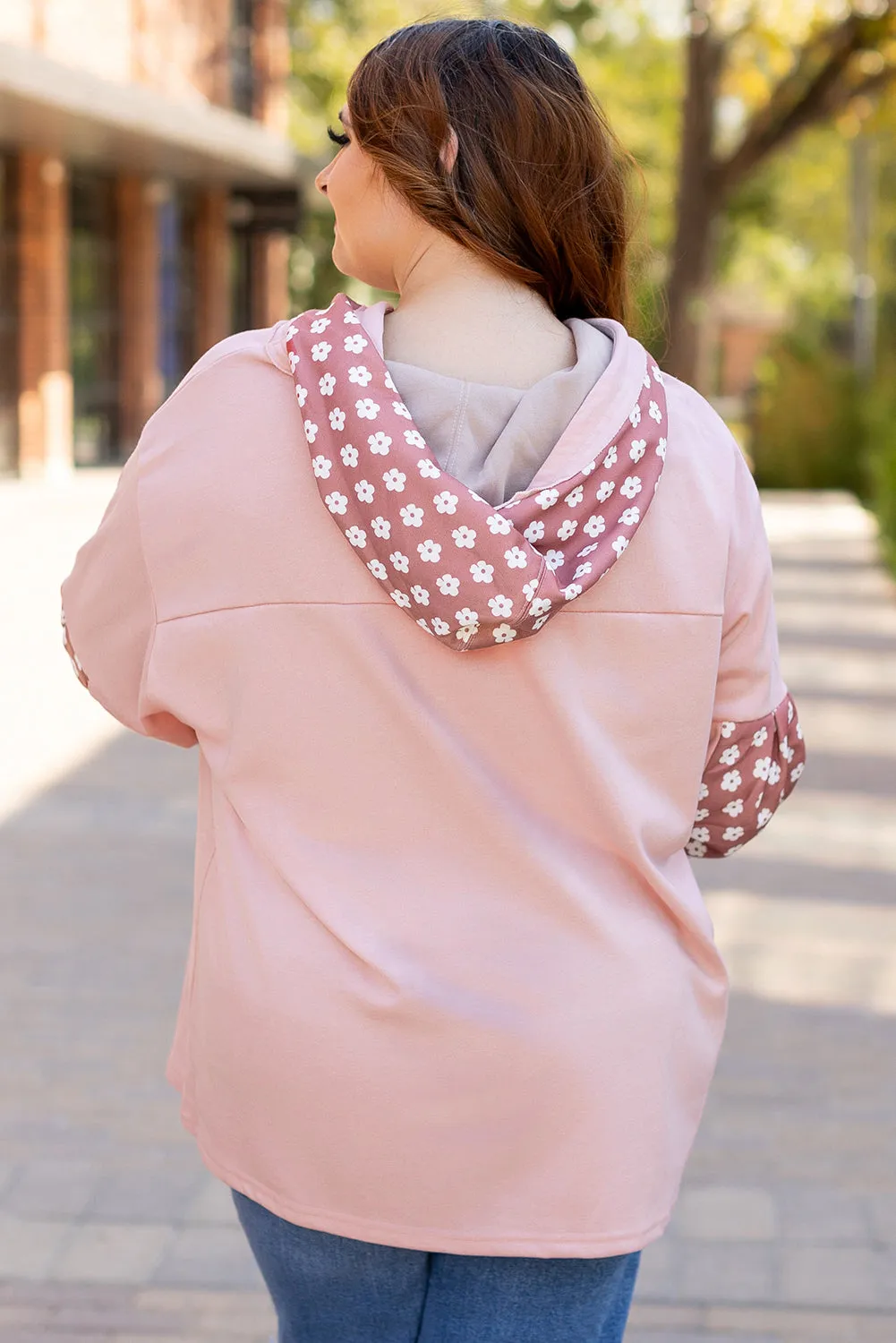 Delicacy Star Patch Graphic Floral Colour Block Drawstring Plus Size Hoodie sold by Beagle Boutique product image thumbnail 4