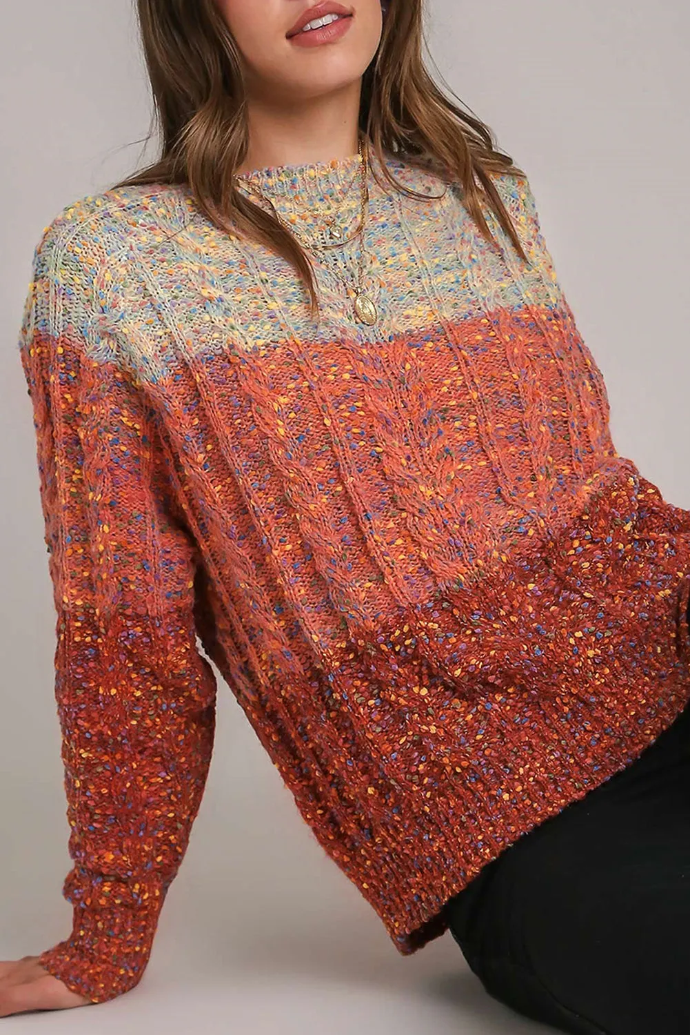 Multicolour Colourful Confetti Wool Ball Knitted Sweater sold by Beagle Boutique