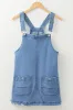 Dusk Blue Pocketed Adjustable Straps Denim Overall Dress sold by Beagle Boutique