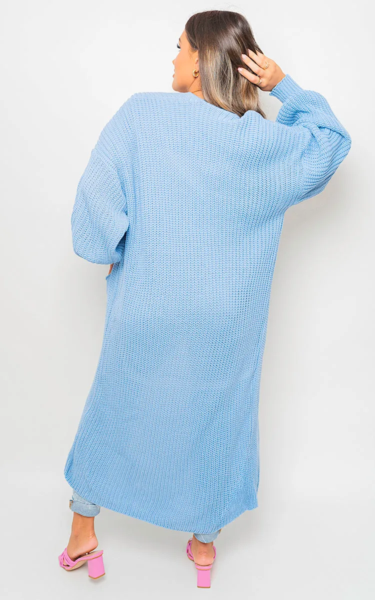 Chunky Knitted Balloon Sleeve Long Maxi Cardigan sold by Beagle Boutique product image thumbnail 4