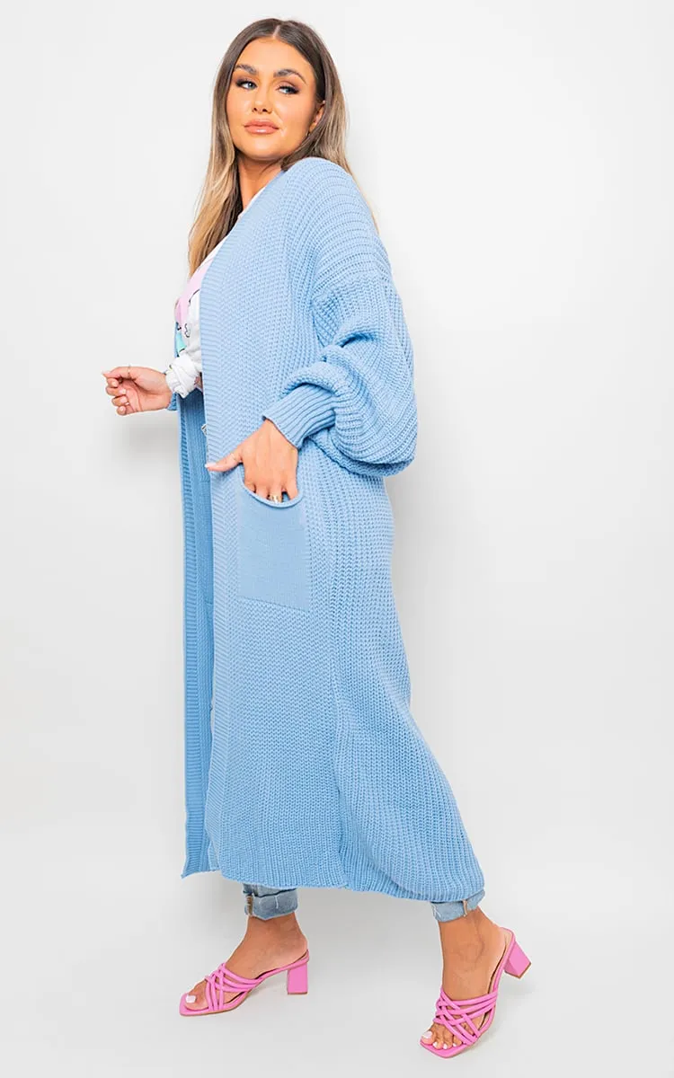 Chunky Knitted Balloon Sleeve Long Maxi Cardigan sold by Beagle Boutique product image thumbnail 2