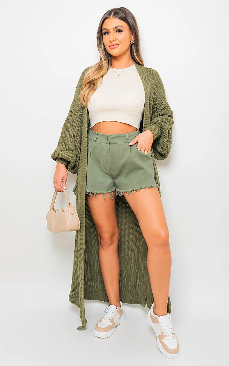 Chunky Knitted Balloon Sleeve Long Maxi Cardigan sold by Beagle Boutique product image thumbnail 5